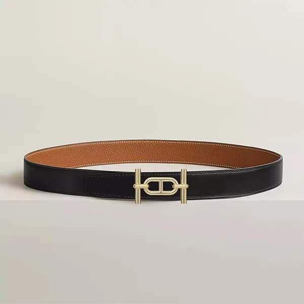 Thắt Lưng Nam Hermès Ancre Belt Buckle & Reversible Leather Strap 32 mm Màu Đen Nâu Size 80 - Thắt lưng - Vua Hàng Hiệu