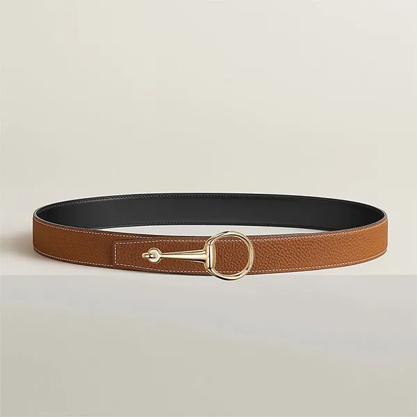 Thắt Lưng Nam Hermès H Casaque Belt Buckle & Reversible Leather Strap Màu Nâu Đen Size 80 - Thắt lưng - Vua Hàng Hiệu
