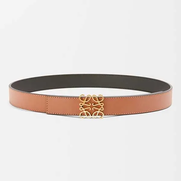 Thắt Lưng Nữ Loewe Reversible Anagram Belt In Smooth Calfskin Màu Nâu - Thắt lưng - Vua Hàng Hiệu