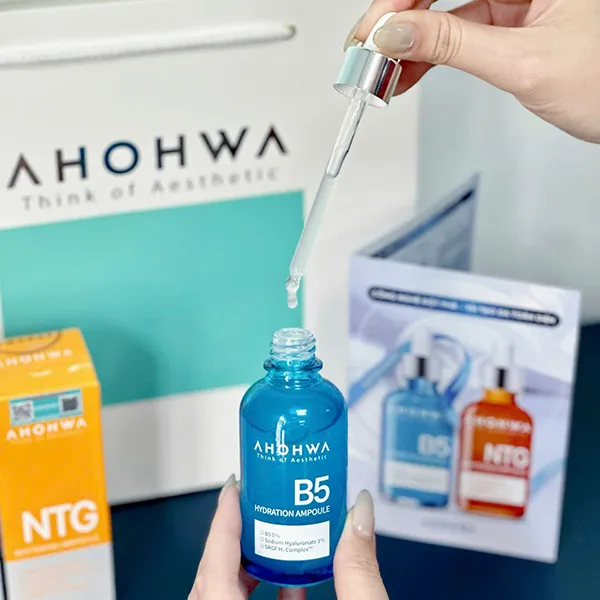 Tinh Chất Hỗ Trợ Dưỡng Ẩm Và Phục Hồi Da Ahohwa Hydration Ampoule B5 50ml