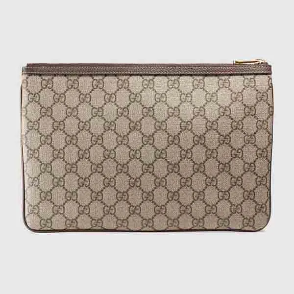 Túi Cầm Tay Gucci Ophidia GG Supreme Pouch Màu Be Phối Nâu - Túi xách - Vua Hàng Hiệu