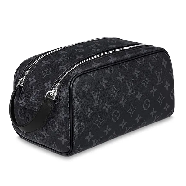 Túi Cầm Tay Louis Vuitton LV Dopp Kit Monogram Eclipse M46354 Màu Đen - Túi xách - Vua Hàng Hiệu