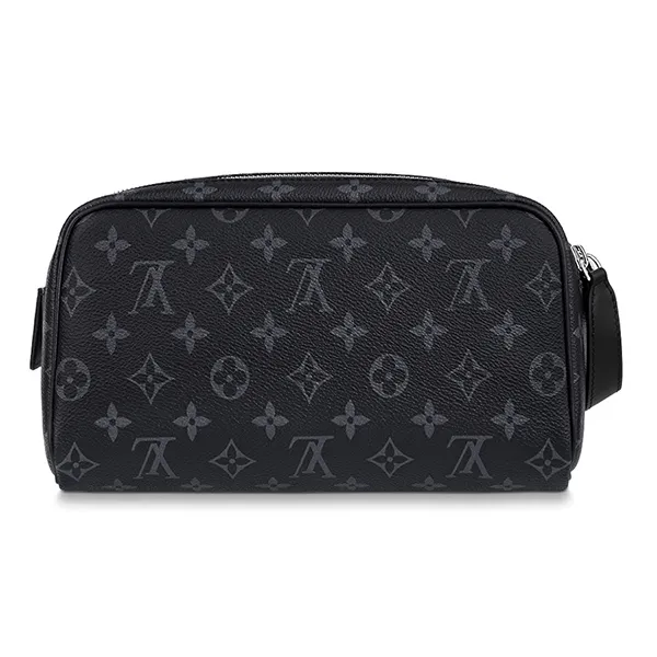 Túi Cầm Tay Louis Vuitton LV Dopp Kit Monogram Eclipse M46354 Màu Đen - Túi xách - Vua Hàng Hiệu