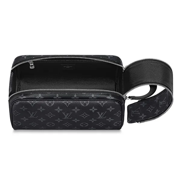 Túi Cầm Tay Louis Vuitton LV Dopp Kit Monogram Eclipse M46354 Màu Đen - Túi xách - Vua Hàng Hiệu