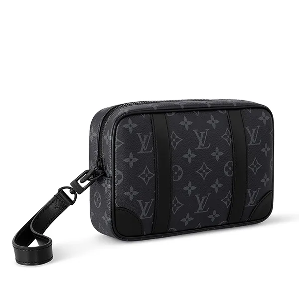 Túi Cầm Tay Louis Vuitton LV Pochette Kasai M82076 Màu Đen