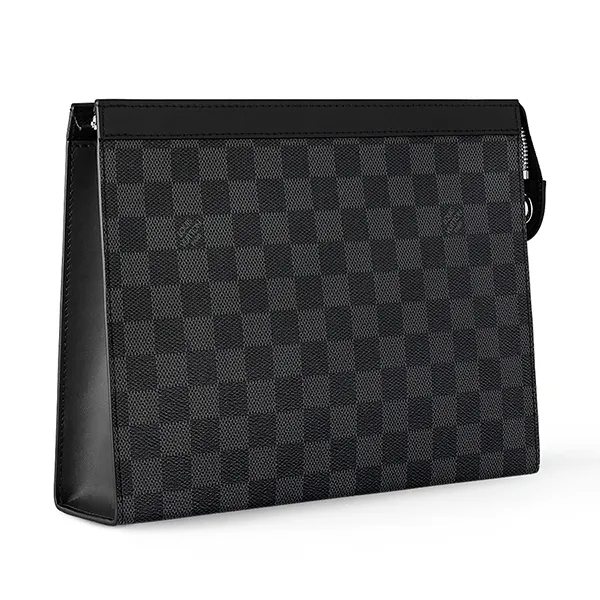 Túi Cầm Tay Nam Louis Vuitton LV Pochette Voyage MM M30840 Màu Xám - Túi xách - Vua Hàng Hiệu