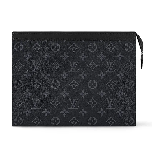 Túi Cầm Tay Nam Louis Vuitton LV Pochette Voyage MM M61692 Hoạ Tiết Màu Đen Xám - Túi xách - Vua Hàng Hiệu