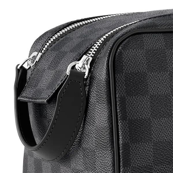 Túi Cầm Tay Louis Vuitton LV Toilet Dopp Kit Damier Graphite Canvas Pouch N40127 Màu Xám Đen - Túi xách - Vua Hàng Hiệu