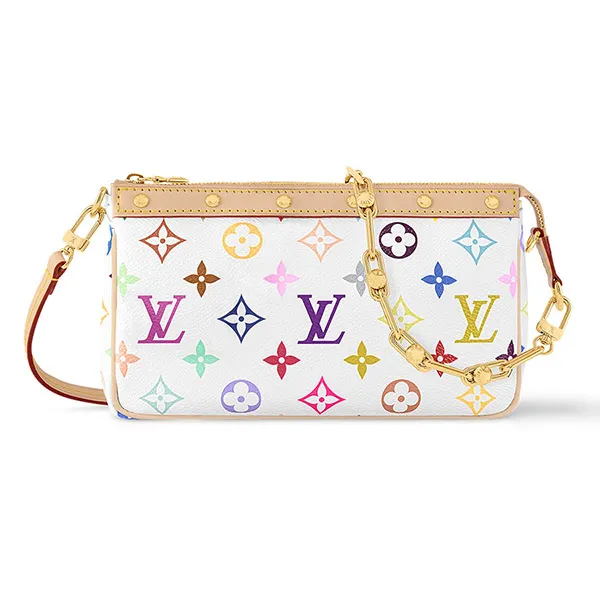 Túi Cầm Tay Nữ Louis Vuitton Pochette Accessoires LV x TM M13404 Màu Trắng
