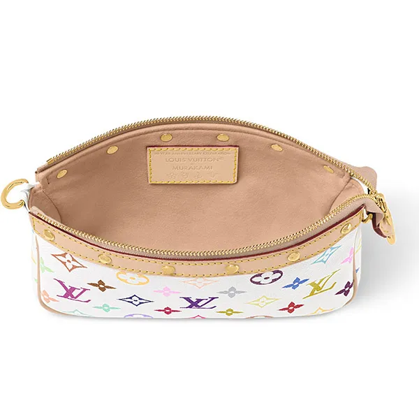 Túi Cầm Tay Nữ Louis Vuitton Pochette Accessoires LV x TM M13404 Màu Trắng