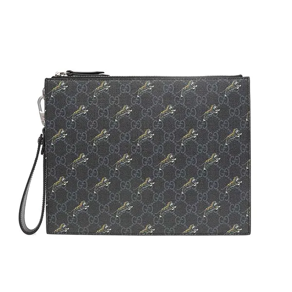 Túi Cầm Tay Nam Gucci Tiger Motif Clutch Màu Đen Họa Tiết - Túi xách - Vua Hàng Hiệu