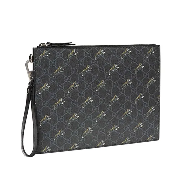 Túi Cầm Tay Nam Gucci Tiger Motif Clutch Màu Đen Họa Tiết - Túi xách - Vua Hàng Hiệu