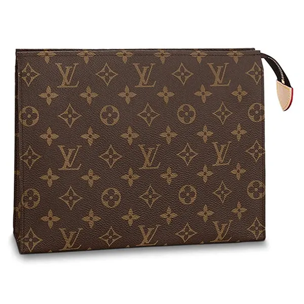 Túi Cầm Tay Nam Louis Vuitton LV M47542 Toiletry Pouch 26 Clutch Màu Nâu - Túi xách - Vua Hàng Hiệu