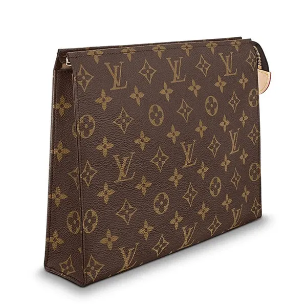 Túi Cầm Tay Nam Louis Vuitton LV M47542 Toiletry Pouch 26 Clutch Màu Nâu - Túi xách - Vua Hàng Hiệu