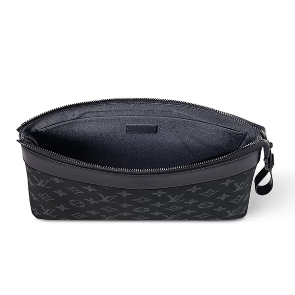 Túi Cầm Tay Nam Louis Vuitton LV Pochette Voyage Souple Monogram Eclipse M82543 Màu Đen - Túi xách - Vua Hàng Hiệu