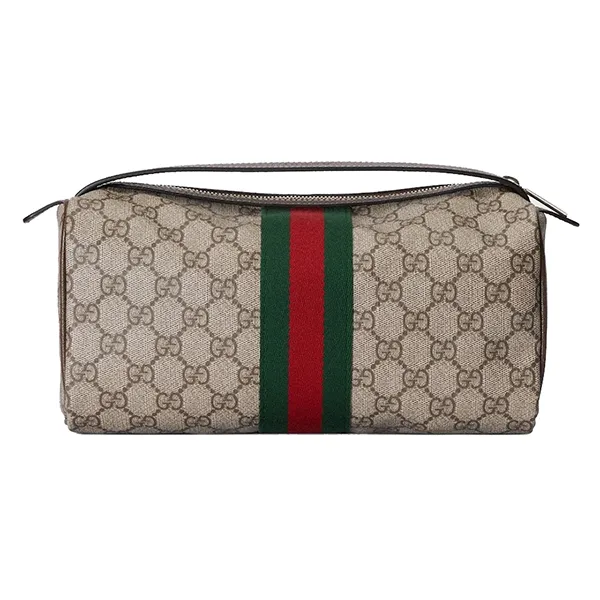 Túi Cầm Tay Nữ Gucci Canvas GG Supreme Beige Toiletry Bag 759689 Màu Be - Túi xách - Vua Hàng Hiệu