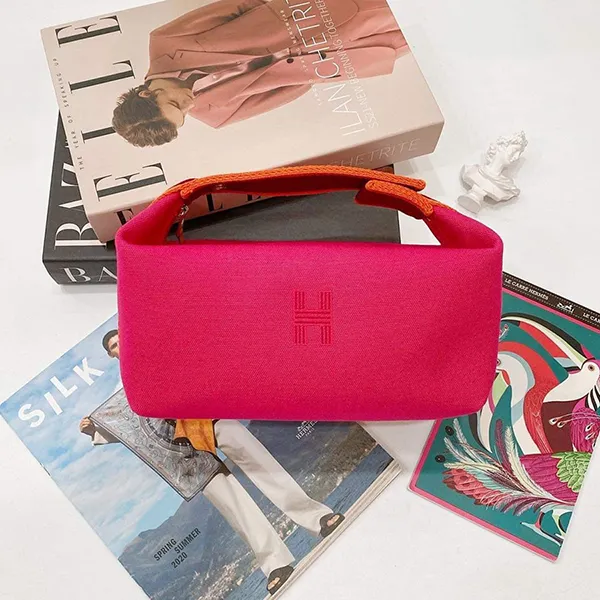 Túi Cầm Tay Nữ Hermès Bride A Brac Case Màu Hồng Đậm - Túi xách - Vua Hàng Hiệu