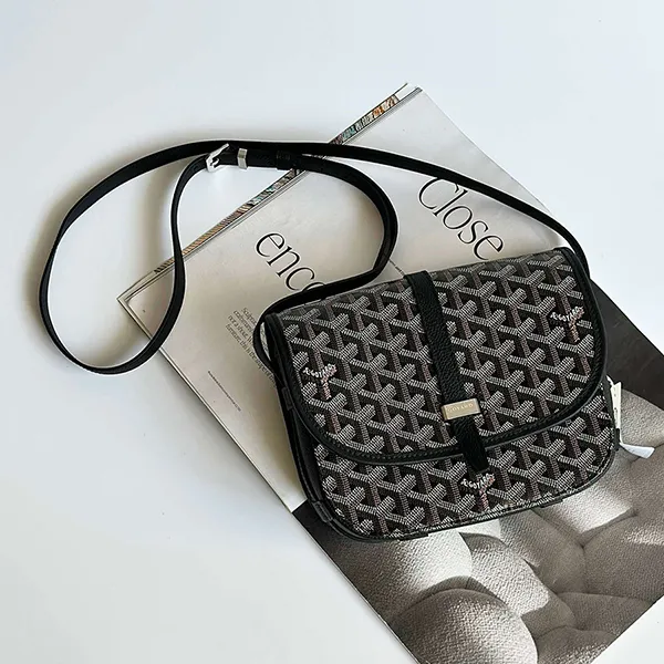 Túi Đeo Chéo Nữ Goyard Belvedere PM Black Bag Màu Đen - Túi xách - Vua Hàng Hiệu