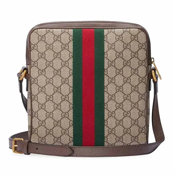 Túi Đeo Chéo Gucci Borsa A Tracolla Ophidia Piccola In Tela GG Supreme E Finiture In Pelle Marrone Màu Be Nâu - Túi xách - Vua Hàng Hiệu