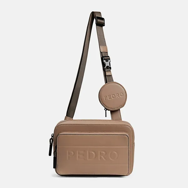 Túi Đeo Chéo Nam Pedro Flynn Casual Sling Crossbody Bag PM2-26320101 Taupe Màu Nâu Nhạt