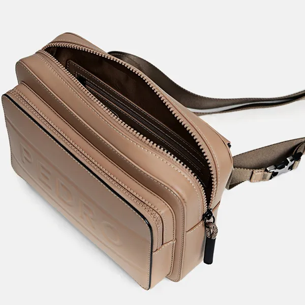 Túi Đeo Chéo Nam Pedro Flynn Casual Sling Crossbody Bag PM2-26320101 Taupe Màu Nâu Nhạt