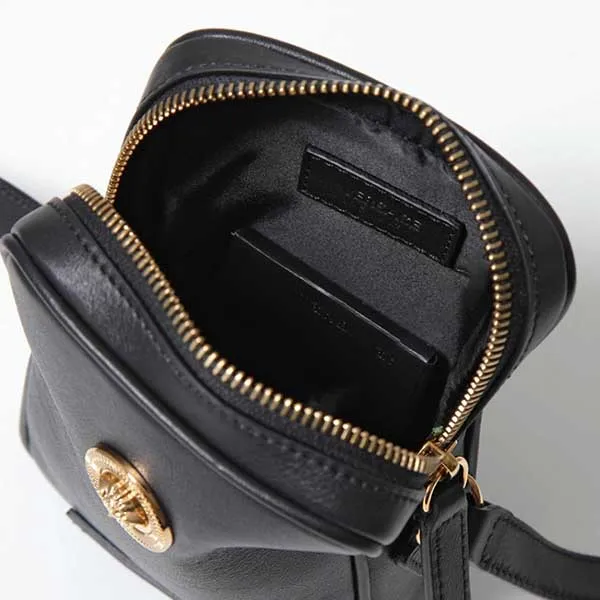 Túi Đeo Chéo Nam Versace Mini Crossbody With Medusa Logo In Black 1006192 1A03190 1B00V Màu Đen
