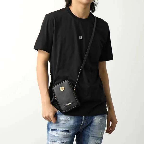 Túi Đeo Chéo Nam Versace Mini Crossbody With Medusa Logo In Black 1006192 1A03190 1B00V Màu Đen