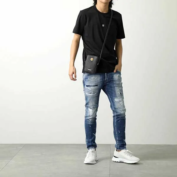 Túi Đeo Chéo Nam Versace Mini Crossbody With Medusa Logo In Black 1006192 1A03190 1B00V Màu Đen