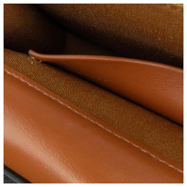 Túi Đeo Chéo Nữ Celine Brown Triomphe Coated Canvas Multi Pochette Dark Brown Màu Nâu Đen - Túi xách - Vua Hàng Hiệu