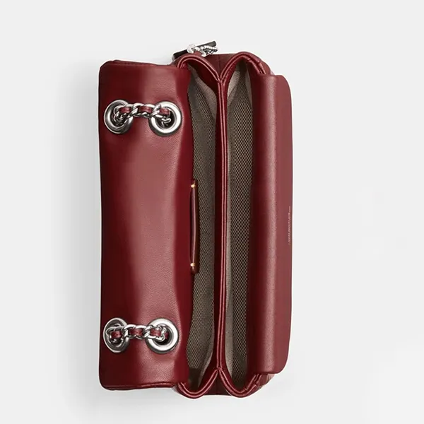 Túi Đeo Chéo Nữ Coach Quilted Leather Tabby Shoulder Bag 20 With Chain Silver/ Dark Ruby Màu Đỏ - Túi xách - Vua Hàng Hiệu