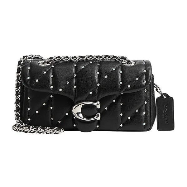 Túi Đeo Chéo Nữ Coach Tabby Mini Crystal Rivet Quilted Leather Crossbody Bag CY813 Màu Đen