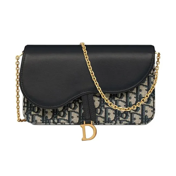Túi Đeo Chéo Nữ Dior Christian Dior Oblique Blue Fabric Crossbody Bag Màu Xanh Blue - Túi xách - Vua Hàng Hiệu