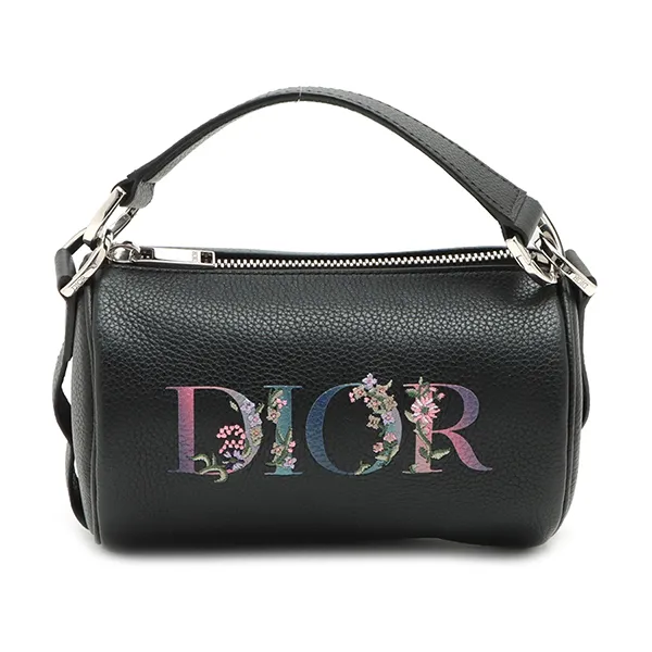 Túi Đeo Chéo Nữ Dior Flowers Signature Mini Roller Messenger Bag Màu Đen - Túi xách - Vua Hàng Hiệu