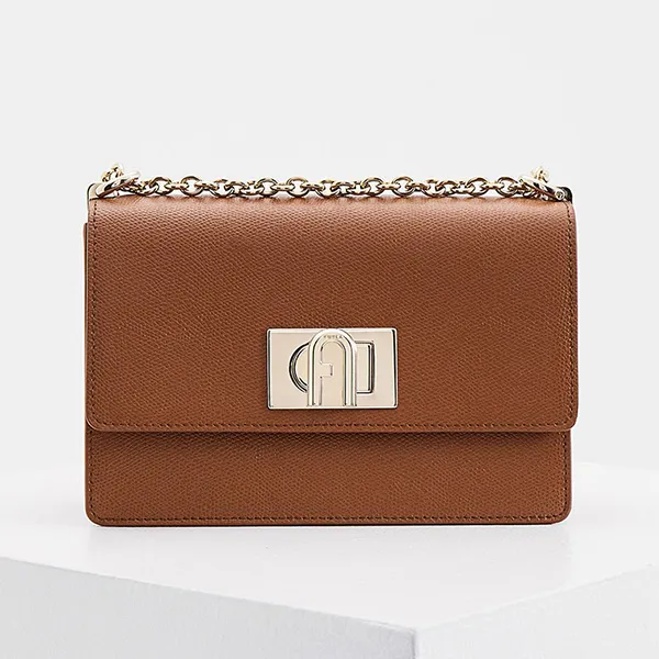 Túi Đeo Chéo Nữ Furla 1927 Cognac Mini Crossbody Bag Màu Nâu