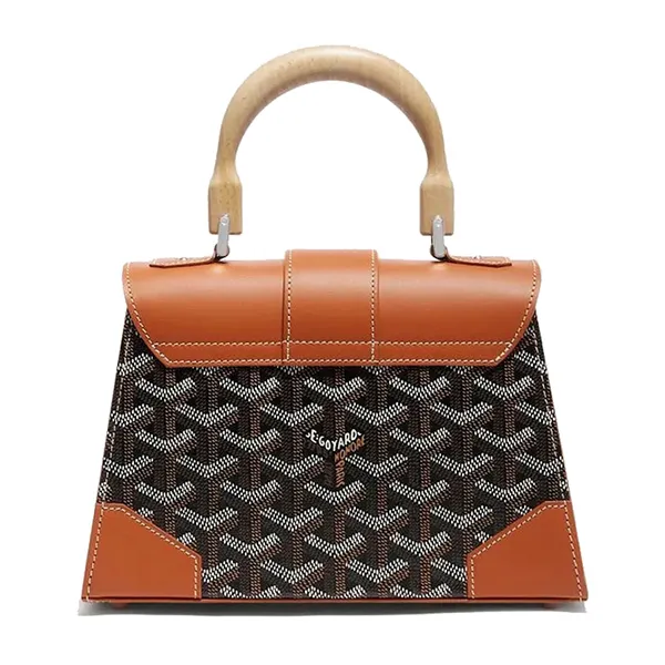 Túi Đeo Chéo Nữ Goyard Saigon Structuré Mini Bag Màu Nâu/Đen - Túi xách - Vua Hàng Hiệu