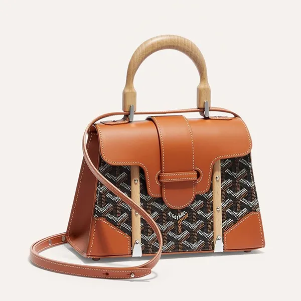 Túi Đeo Chéo Nữ Goyard Saigon Structuré Mini Bag Màu Nâu/Đen - Túi xách - Vua Hàng Hiệu