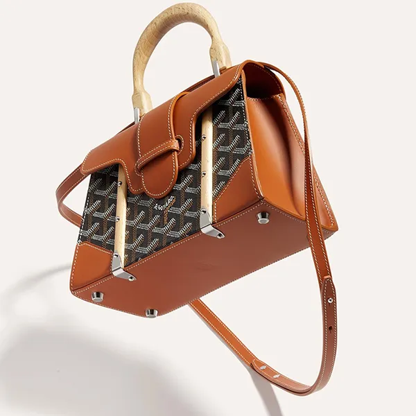 Túi Đeo Chéo Nữ Goyard Saigon Structuré Mini Bag Màu Nâu/Đen - Túi xách - Vua Hàng Hiệu