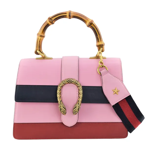 Túi Đeo Chéo Nữ Gucci Dionysus Medium Bamboo Top Handle Bag Màu Hồng - Túi xách - Vua Hàng Hiệu