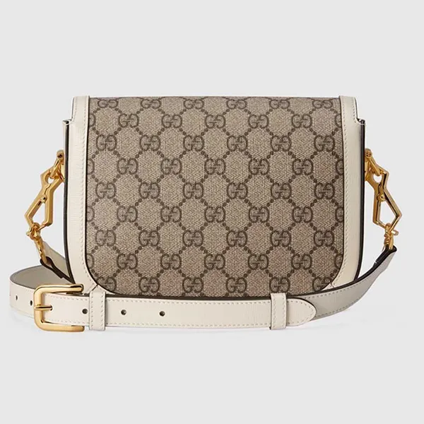 Túi Đeo Chéo Nữ Gucci Horsebit 1955 Mini Bag Màu Be Trắng