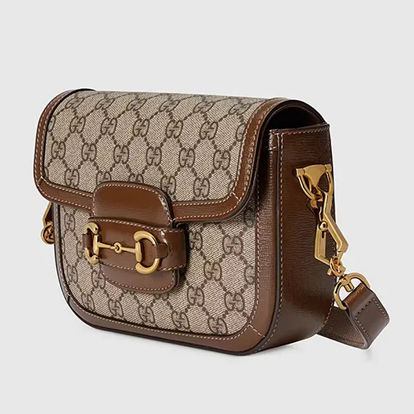Túi Đeo Chéo Nữ Gucci Horsebit 1955 Mini Bag Màu Nâu Be