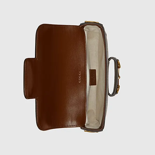 Túi Đeo Chéo Nữ Gucci Horsebit 1955 Mini Bag Màu Nâu Be