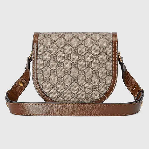 Túi Đeo Chéo Nữ Gucci Horsebit 1955 Mini Rounded Bag 760191 92TCG 8563 Màu Nâu Be - Túi xách - Vua Hàng Hiệu