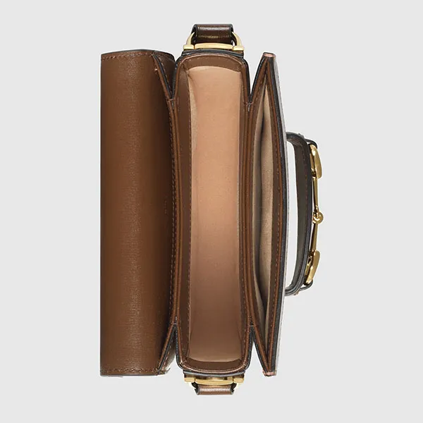 Túi Đeo Chéo Nữ Gucci Horsebit 1955 Mini Rounded Bag 760191 92TCG 8563 Màu Nâu Be - Túi xách - Vua Hàng Hiệu