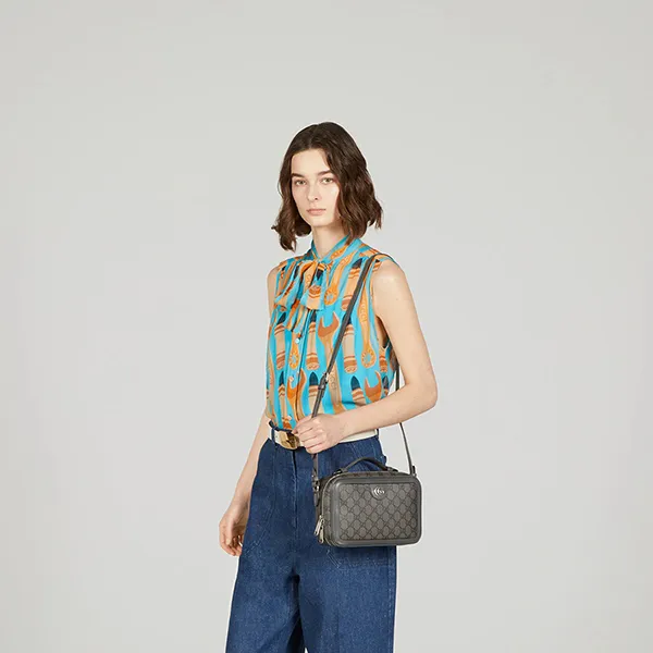 Túi Đeo Chéo Nữ Gucci Mono Grey 739392 UULBM 1244 Màu Xám - Túi xách - Vua Hàng Hiệu