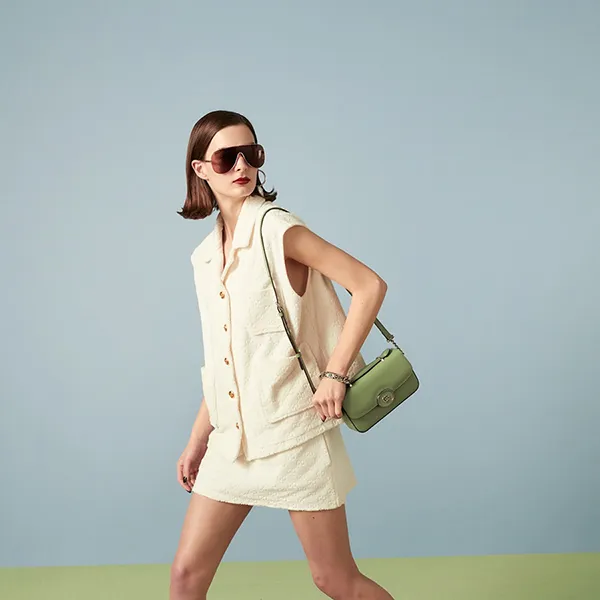 Túi Đeo Chéo Nữ Gucci Petite GG Mini Shoulder Bag Màu Xanh Lá