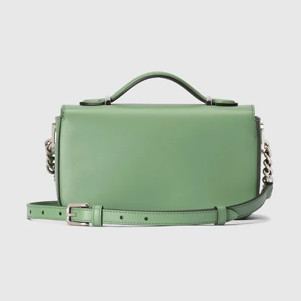 Túi Đeo Chéo Nữ Gucci Petite GG Mini Shoulder Bag Màu Xanh Lá