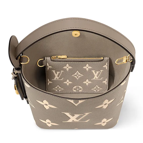 Túi Đeo Chéo Nữ Louis Vuitton LV All In BB Bicolor Monogram Empreinte Leather M13045 Màu Xám - Túi xách - Vua Hàng Hiệu