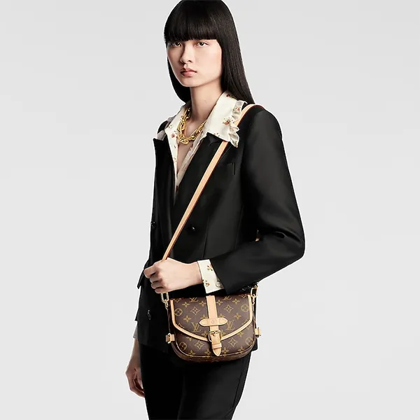 Túi Đeo Chéo Nữ Louis Vuitton LV Saumur BB Crossbody Bag M46740 Màu Nâu