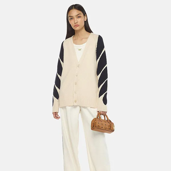 Túi Đeo Chéo Nữ MCM Boston Ella Mini With Visetos Pattern Màu Nâu