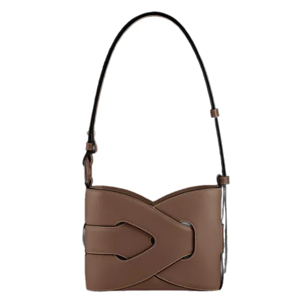 Túi Đeo Chéo Nữ Polène Nodde Edition Smooth Stone Crossbody Bag Màu Nâu